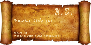 Muszka Diána névjegykártya